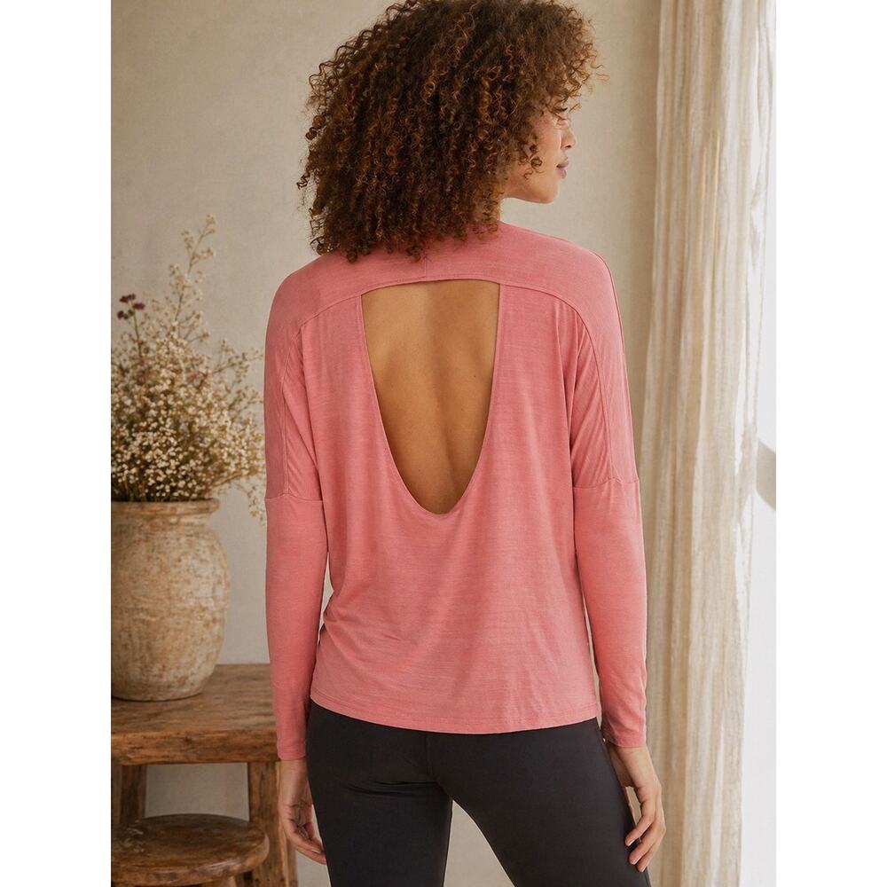 SKECHERS PERFORMANCE Women’s 3/4 Long Sleeve Backless Workout Tee Shirt XS - Picture 2 of 10